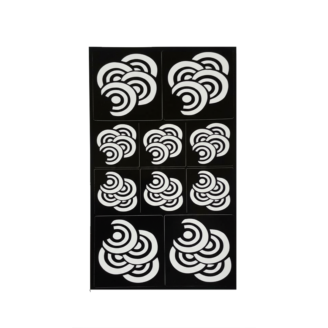 Henna Stencil, Elegant Decorative Design - Concentric Arc Cluster