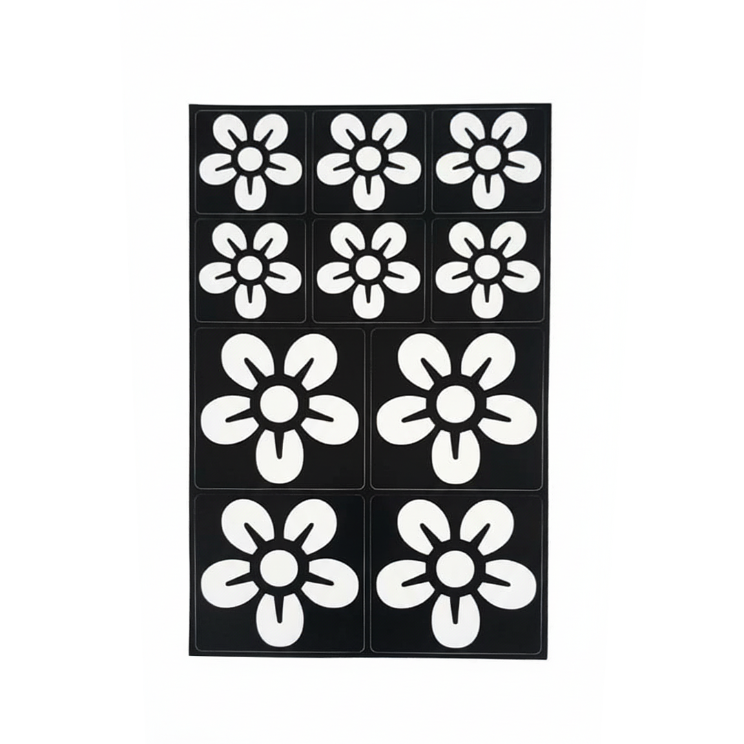 Henna Stencil, Elegant Decorative Design - Classic Petal Flower
