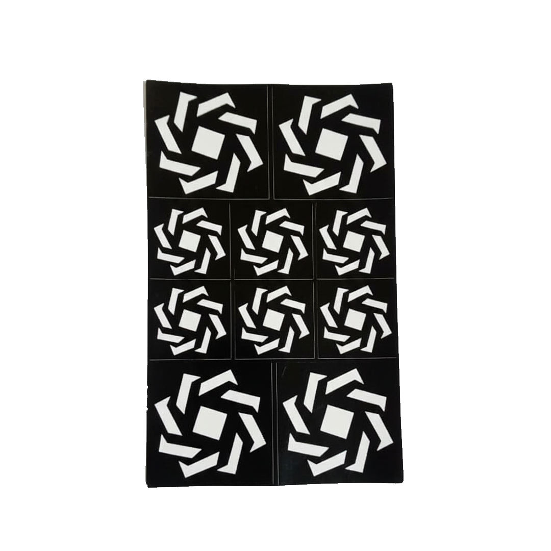 Henna Stencil, Elegant Decorative Design - Geometric Swirl Pinwheel