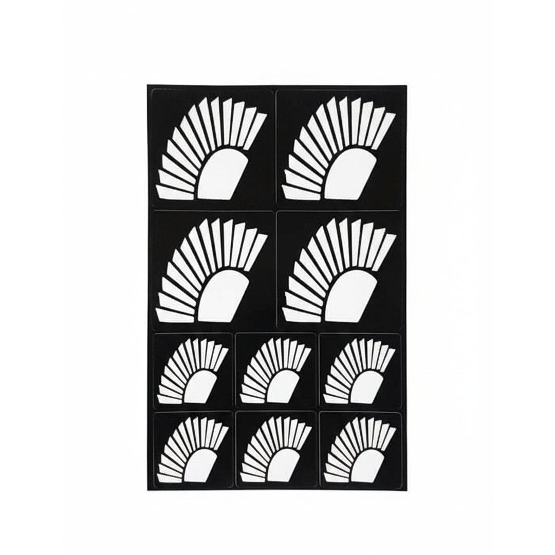 Henna Stencil, Elegant Decorative Design - Radiant Fan Burst
