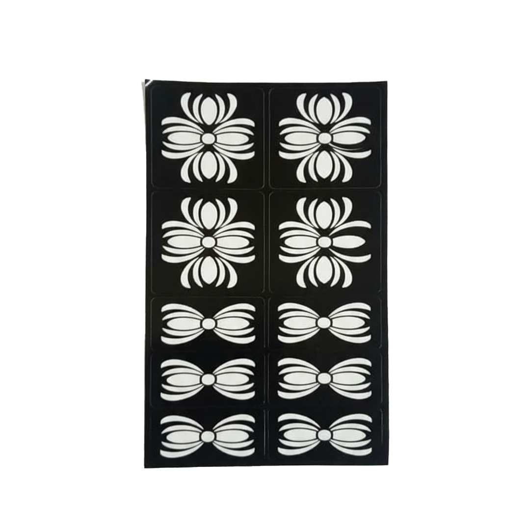 Henna Stencil – Elegant Decorative Design - bow/flower