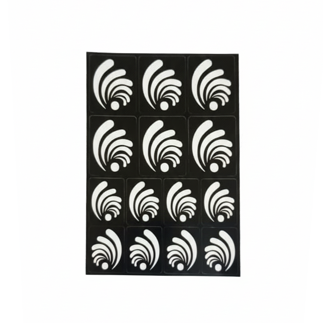 Henna Stencil – Elegant Decorative Design - swirl/wave