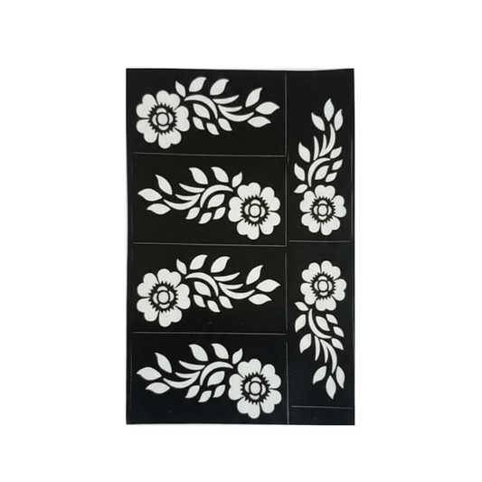 Henna Stencil, Elegant Decorative Design - floral and vine