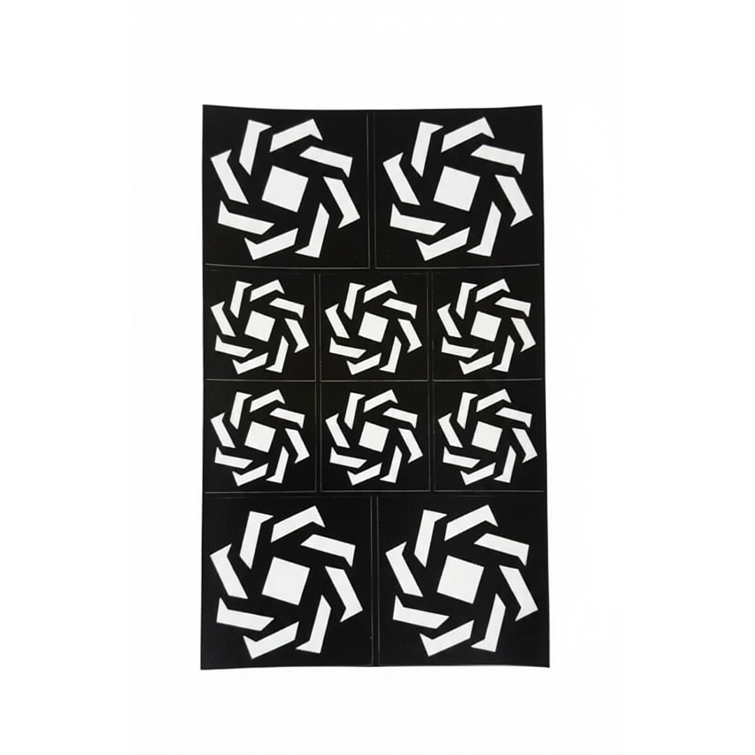 Henna Stencil, Elegant Decorative Design - Swirling Square Henna Stencil