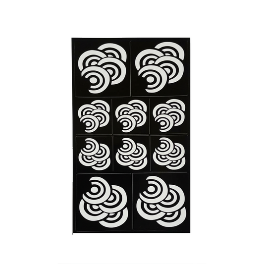 Henna Stencil, Elegant Decorative Design - Concentric Arc Cluster