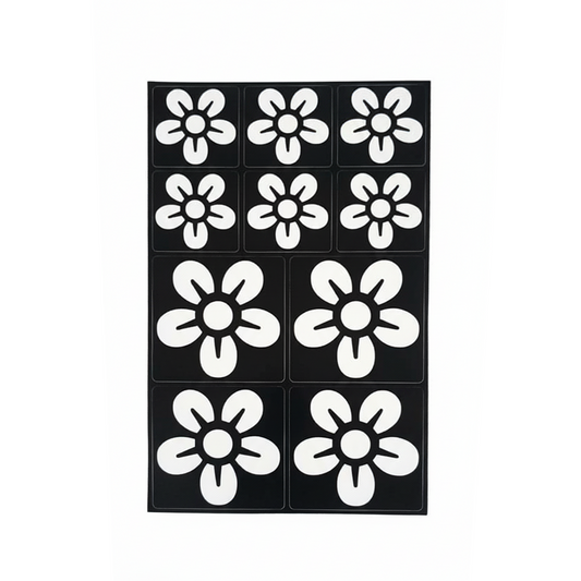 Henna Stencil, Elegant Decorative Design - Classic Petal Flower