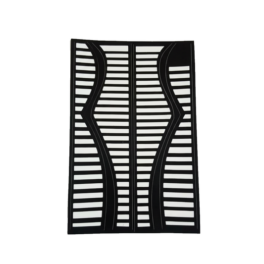 Henna Stencil, Elegant Decorative Design - Curved Ladder Geometric