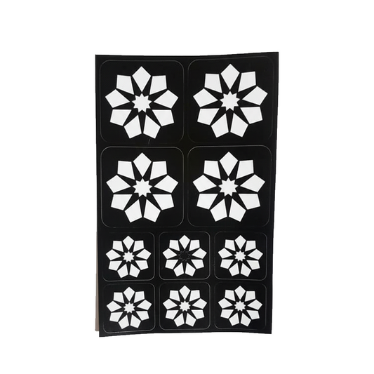 Henna Stencil, Elegant Decorative Design - Eight-Point Star Mandala