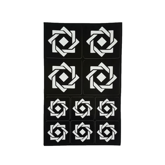 Henna Stencil, Elegant Decorative Design - Geometric Swirl Square