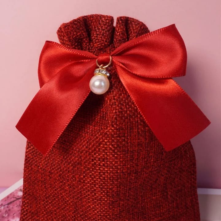 أكياس تخزين من الكتان والخيش والجوت، مزودة برباط