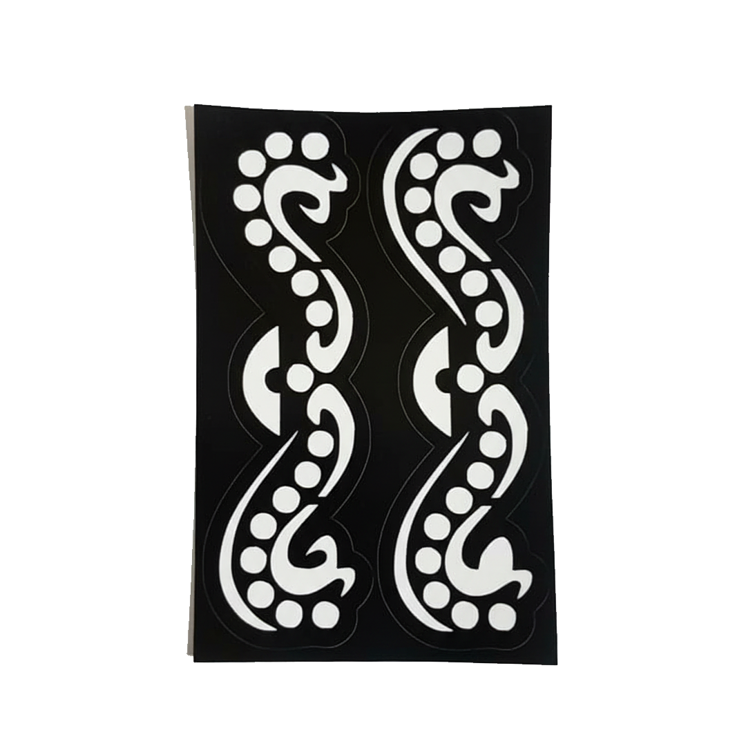 Henna Stencil, Elegant Decorative Design - Winding Dot Chain